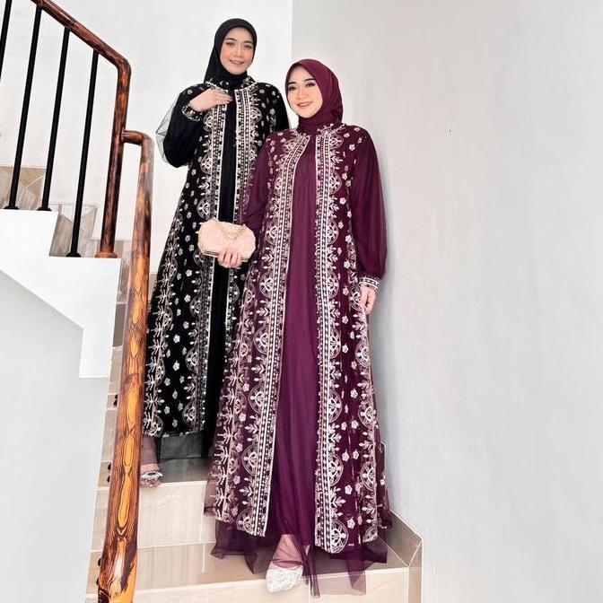Mikasa Dress Brukat Mewah Gamis Pesta Wanita Cantik