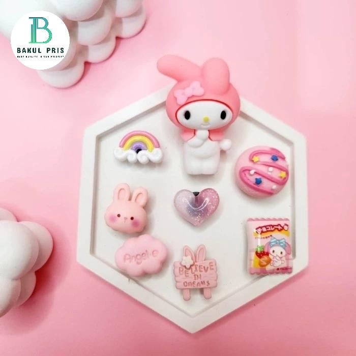 Jibbitz Crocs Set 8-10pcs 3D Jibbitz Sanrio set Jibbitz pin sandal baim aksesoris sepatu