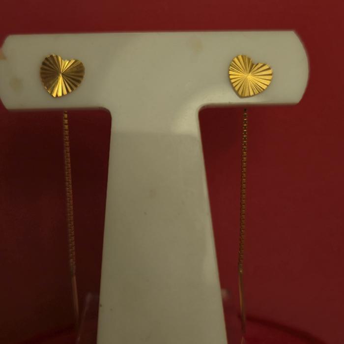 Anting Untai Itali Hati Cukitan 8K 0,60gram
