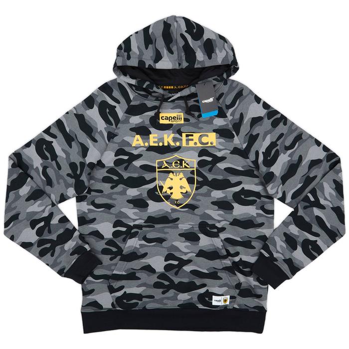 2019-20 AEK Athens Capelli Camo Hooded Top Hoodie