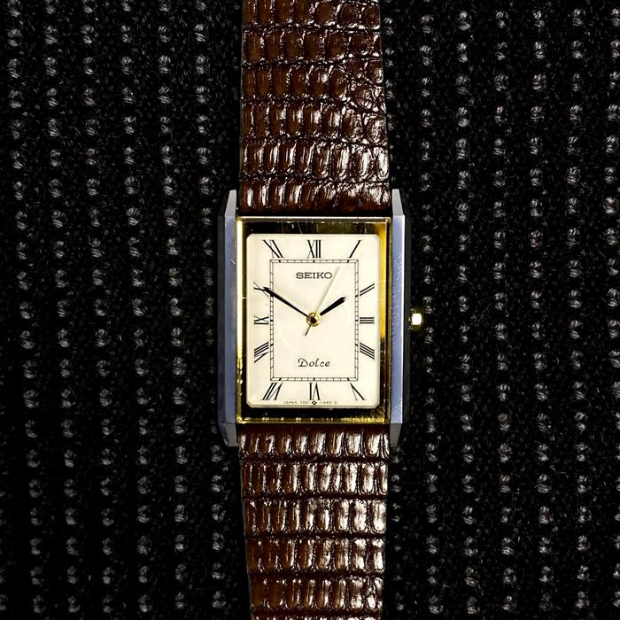 Seiko Dolce Tank Tungsten Carbide