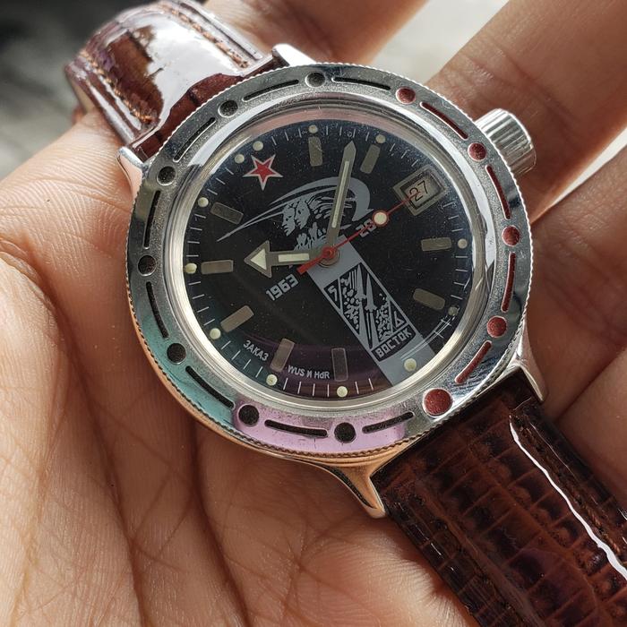 Vostok Russian Diver Watch jam tangan pria Analog