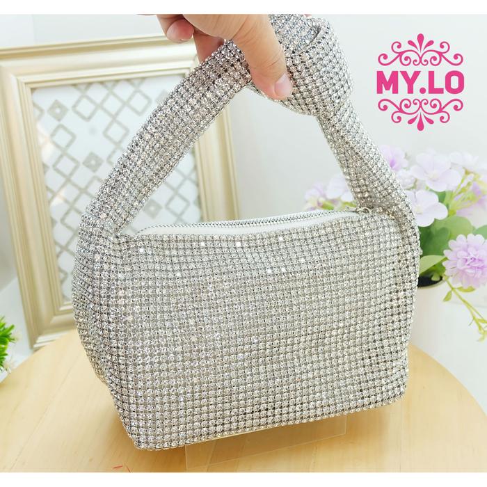 TAS PESTA CLUTCH BULAT SWAROVSKY IMPORT MYLO MC8A88