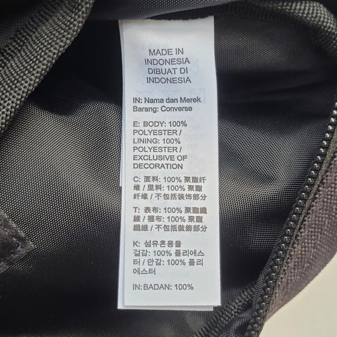 Converse Transition Sling Original 100% Ori Resmi PT MAP Black Tas Pinggang Selempang Waist Bag Wais