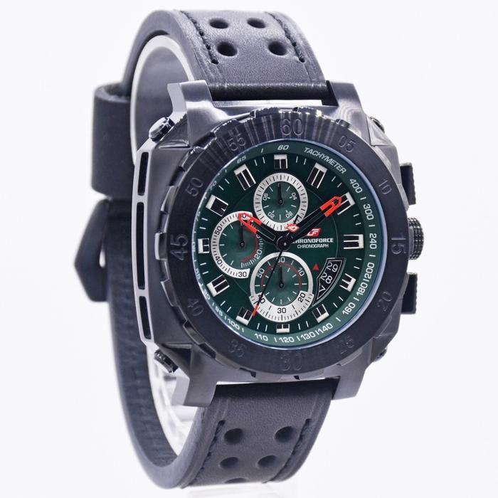 Jam Tangan Pria Chronoforce 5221 Leather Kulit - Hitam original garansi resmi