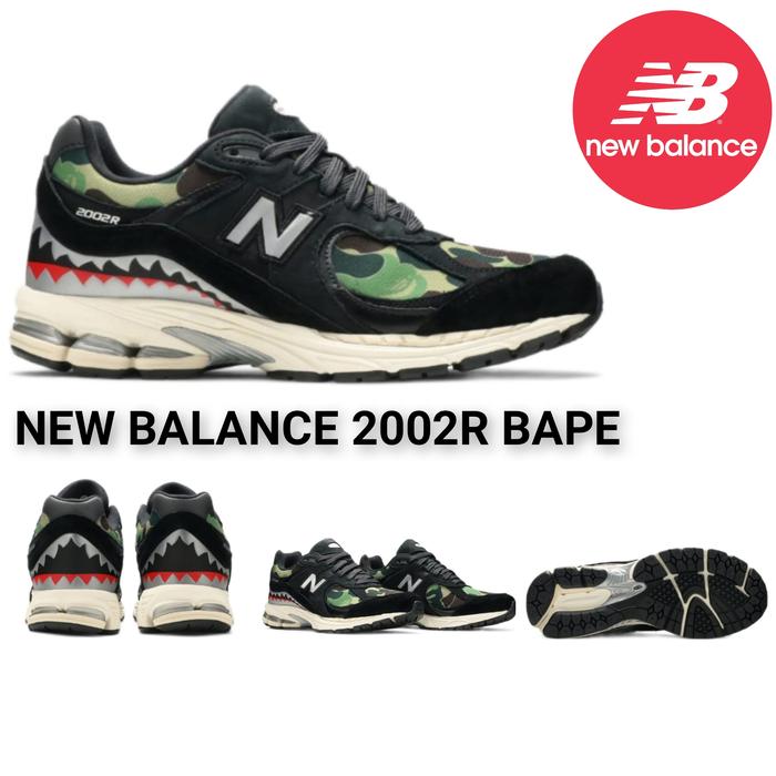 Sepatu NB New Balance 2002r Bape Black Camo