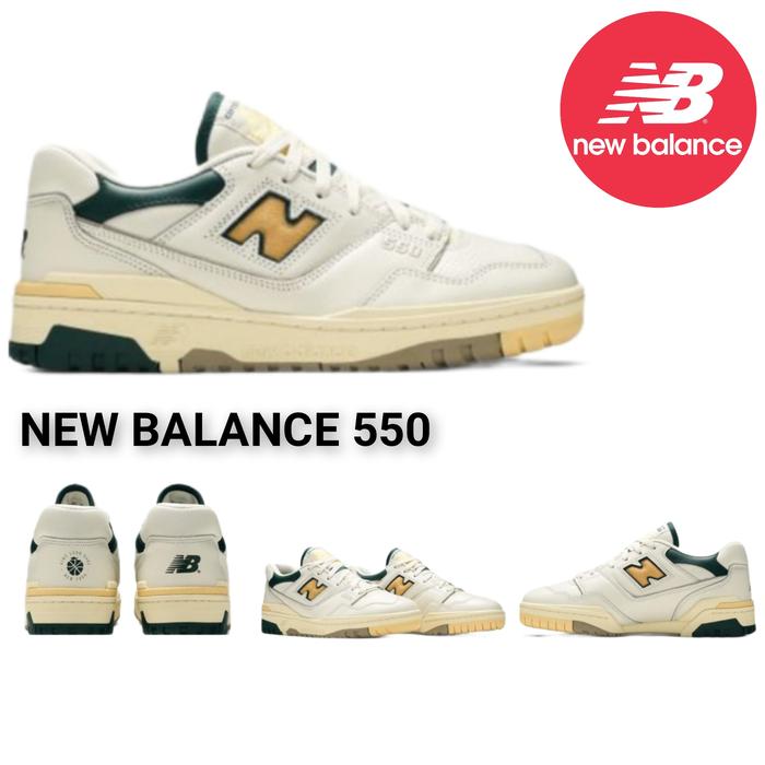 Sepatu NB New Balance 550 Natural Green White Lemon Sepatu Casual Sport Olahraga Lari Sepatu Tennis 