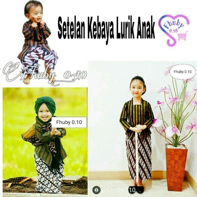 Setelan Kebaya Lurik Anak Balita /Kebaya Adat / Kebaya Lurik+Rok Putih