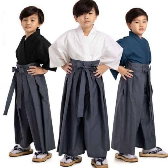 Yukata Hakama Kimono Anak Baju Adat Tradisional Jepang Aikido Kendo
