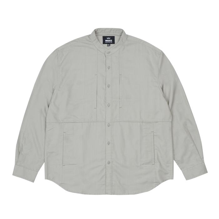 Baju Koko Original MGEE - Kemeja Koko Lengan Panjang Pria Original MGEE Axton CKPR 004 Grey