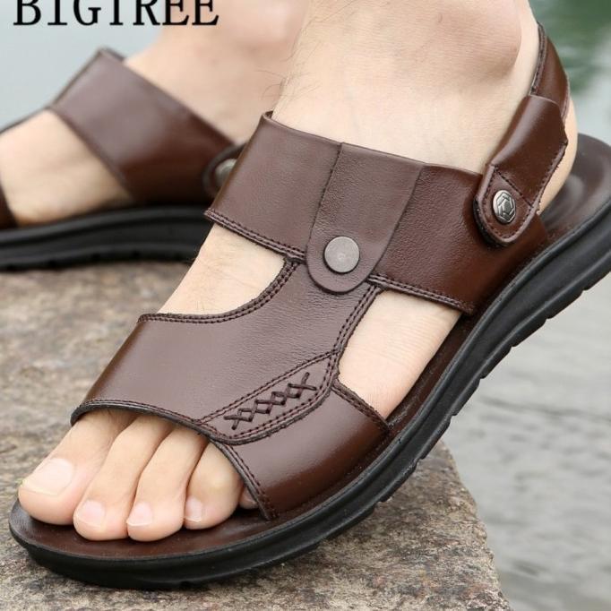 Sandal Slop Arven//Sandal Sepatu Slop Pria//Sandal Kulit Tali Pria #Gratisongkir