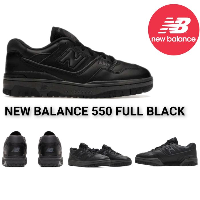 Sepatu NB 550 New Balance 550 Triple Black Sepatu Sport Olahraga Lari Sneakers Pria Sneaker Pria Run