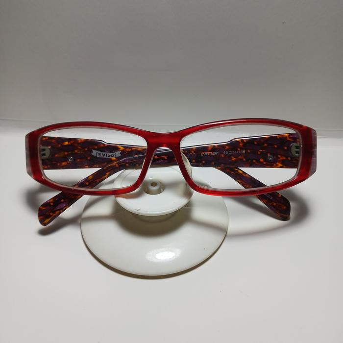 frame kacamata Evisu model frame tebal vintage