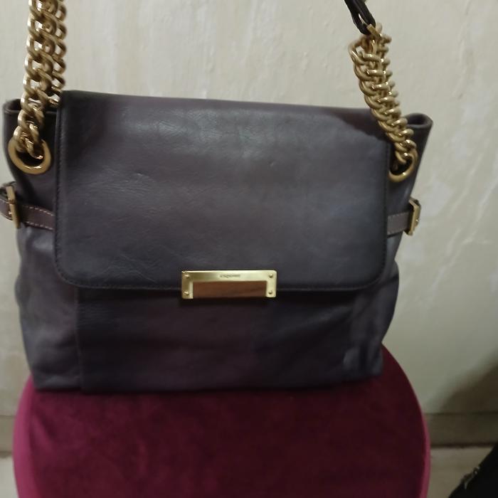 esquire totebag handbag purple cantik kulit asli