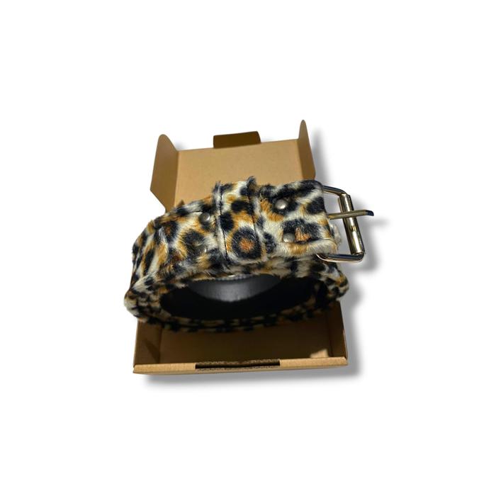 Terlaris Ikat Pinggang Leopard Putih Kuning Belt Pria Wanita Gesper Macan Tutul Sabuk Pinggang Skena