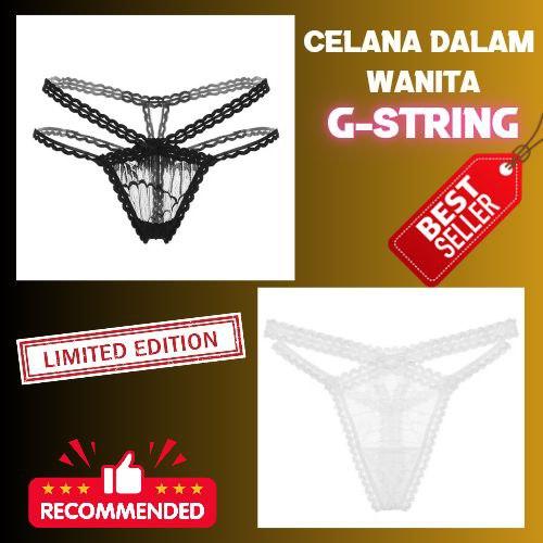 Celana Dalam Wanita Gstring Renda Transparan Tali Satu Import