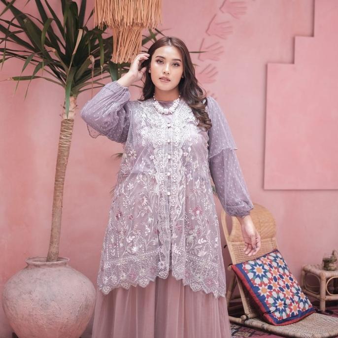 Bigissimo Eid Series Luinara Tulle Brocade Tunik | Atasan Wanita Tunik Big Size Jumbo SALE!!!