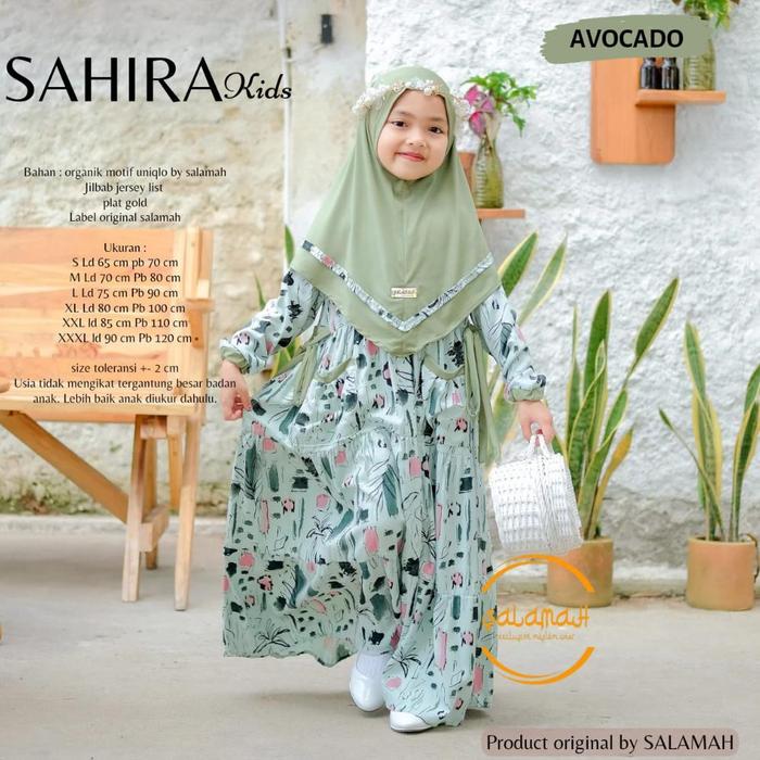 Berkualitas Gamis Anak Sahira Kids Plus Jilbab List Dan Plat Gold | Usia 2 3 4 5 6 7 8 9 11 - 15 Tah