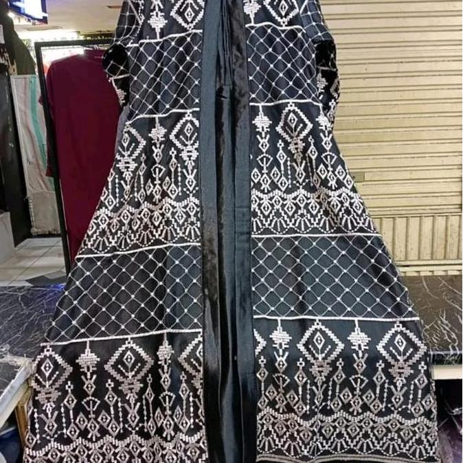 gamis tile Sapto motif Bunga Cantik