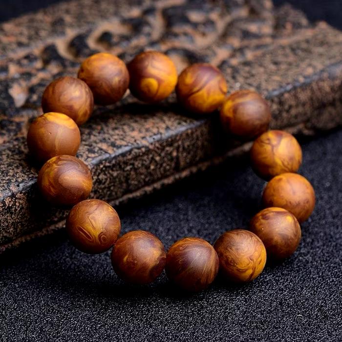 Gelang Fosil Getah Kayu 12mm