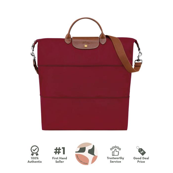 LONGCHAMP Le Pliage Travel Bag Expandable Red