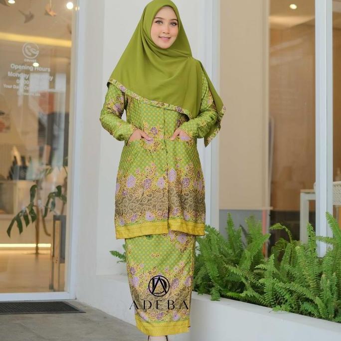 SETELAN MUSLIMAT NU SEMISUTRA MUDA BY ADEBA Atasan Bawahan Muslim Wanita Baju Dewasa setelan muslima