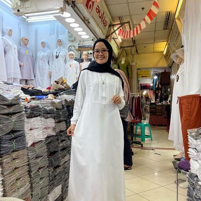 GAMIS POLOS RAYON/GAMIS PUTIH IBU