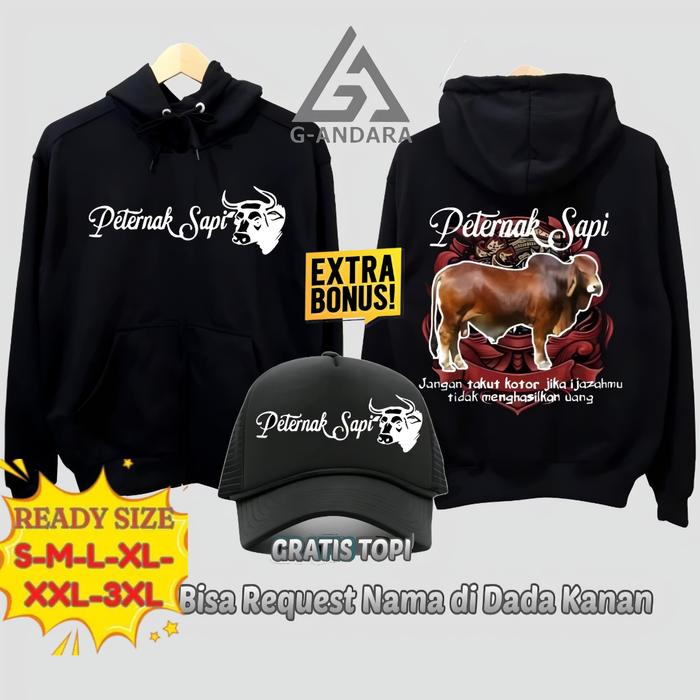 HOODIE JUMPER PETERNAK SAPI JANGAN TAKUT KOTOR JIKA IJAZAHMU TAK MENGHASILKAN UANG TRENDY BAHAN KATU