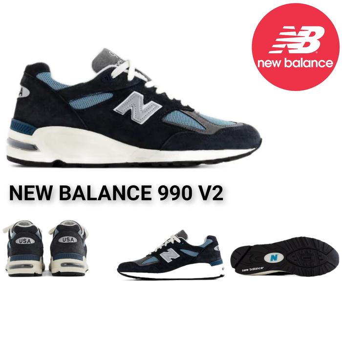 Sepatu NB New Balance 990V2 Miusa Teddy Santis Castlerock Navy