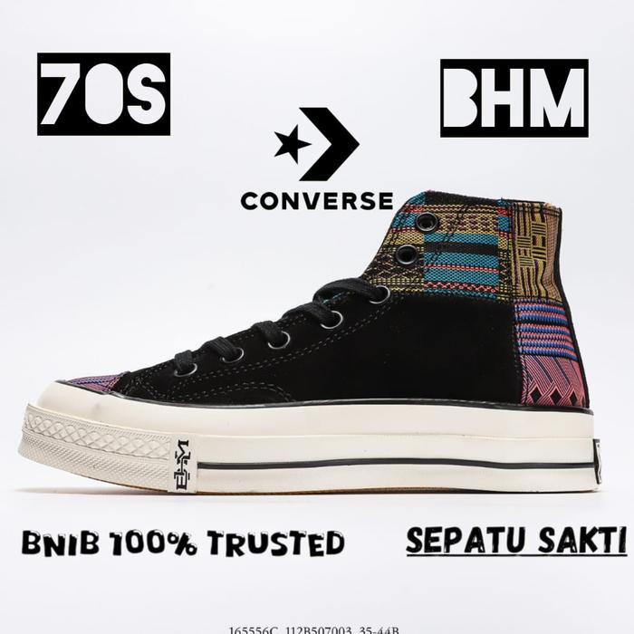 Sepatu Converse Chuck taylor All Star 1970s High Patchwork BHM 100% Authentic / Converse x BHM / Con
