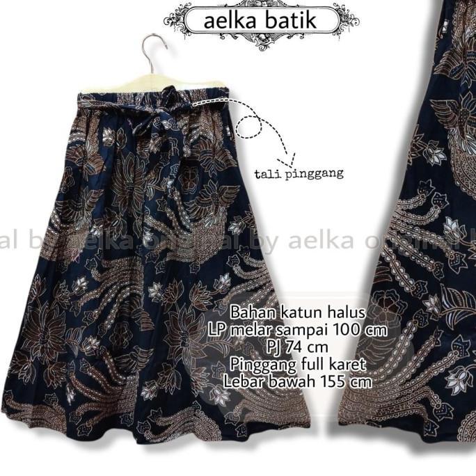 ! ROK ROK BATIK PENDEK PAYUNG 7 8 JUMBO KLOK JARIK WANITA DEWASA PREMIUM -