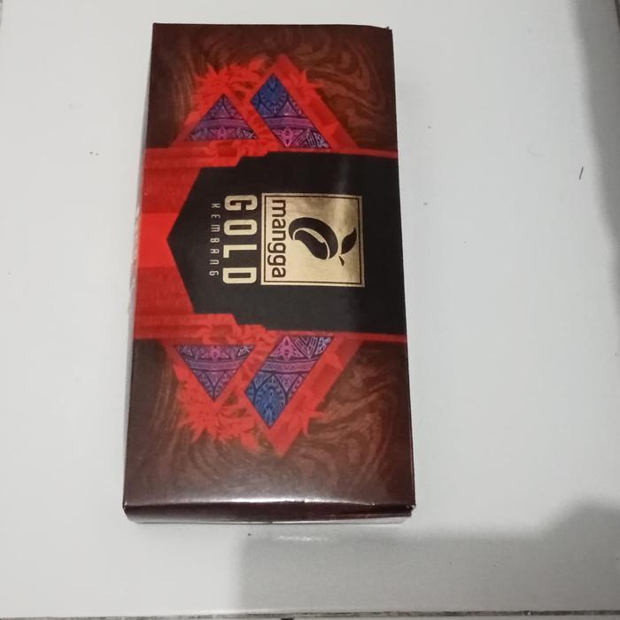 Sarung Mangga Gold Kembang Biru