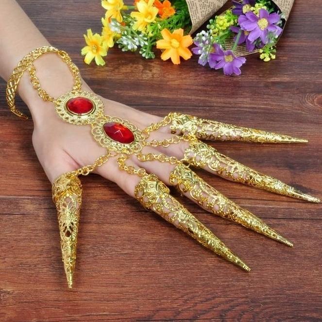 TANGGAI KUKU PANJANG / KUKU PENGANTIN ADAT + GELANG / KUKU TARI