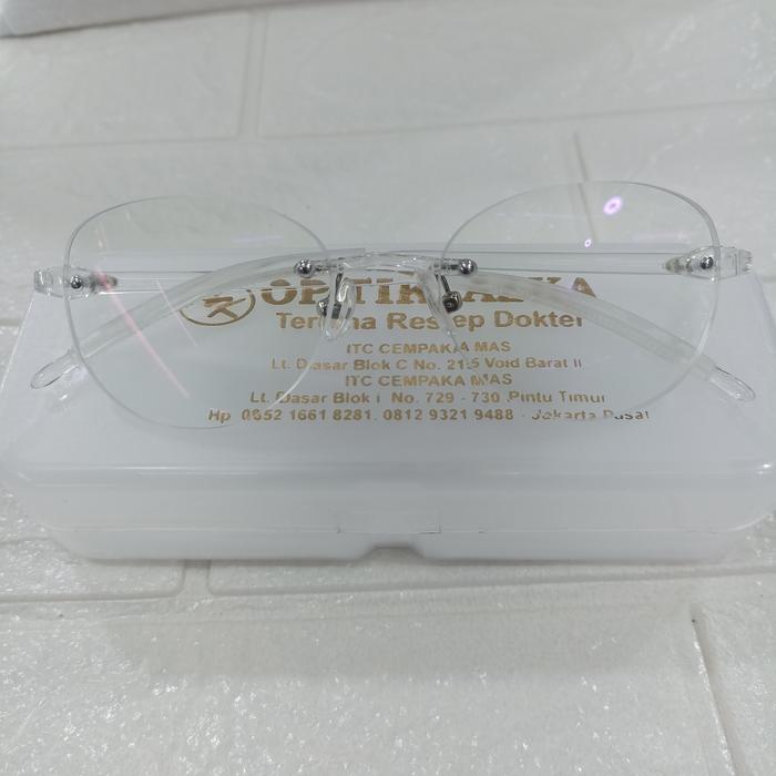 PAKET FRAME BOR RIMLES TR LENSA ESSILOR ELEMENT BLUE UV NIGHT VISION
