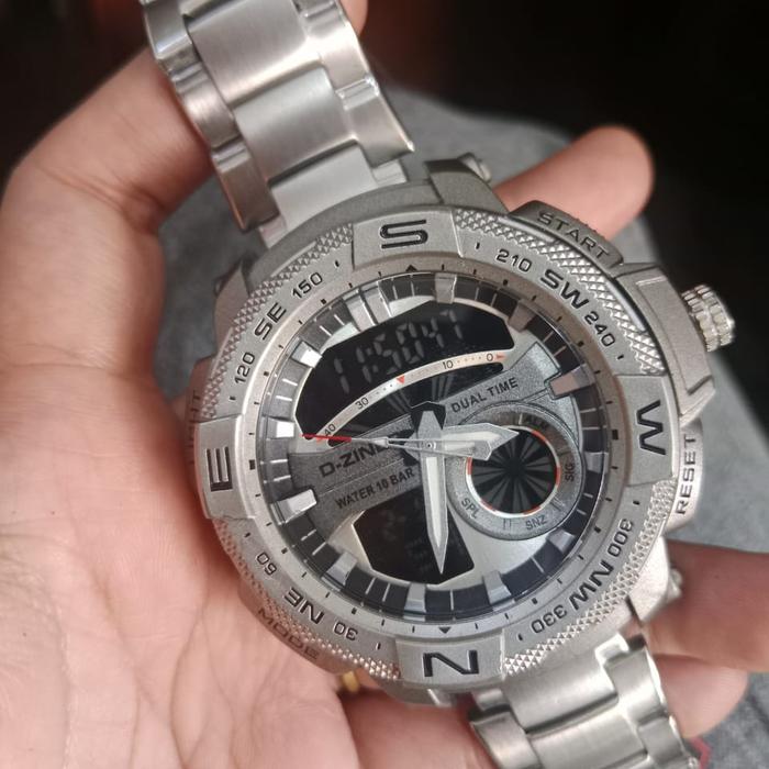 jam tangan D ziner 8128 dauble time rantai original