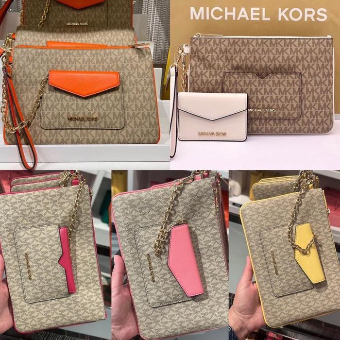 MICHAEL KORS JET SET CLUTCH ORIGINAL READY STOCK