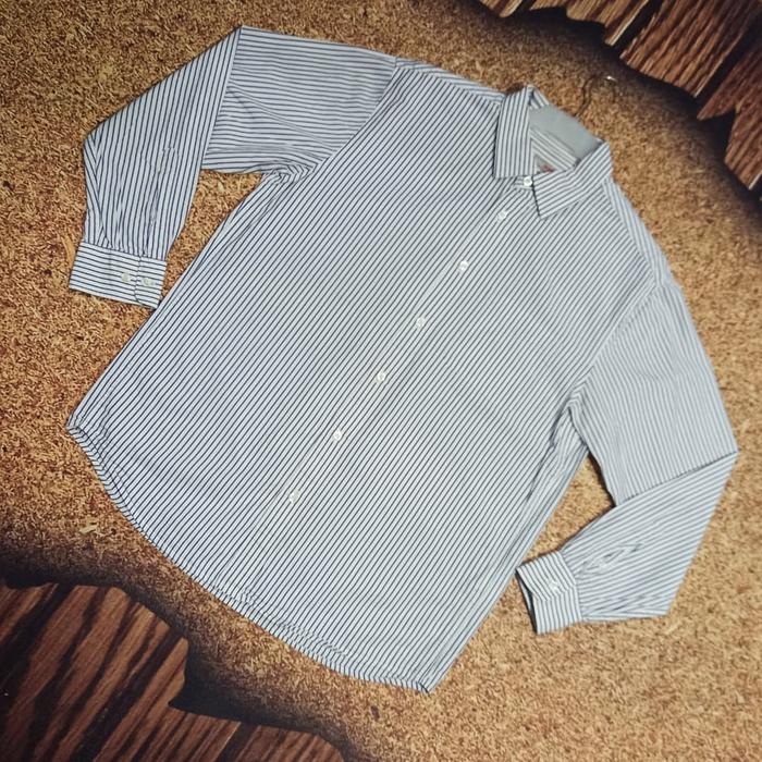Kemeja Cassual Formal Kantor TRENSIC SPAO Hitam Putih