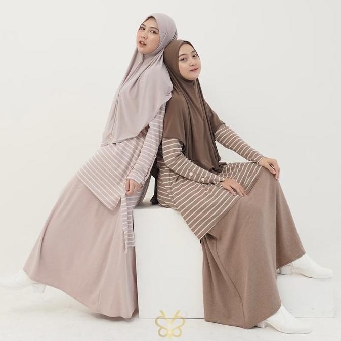 Khalisa Stripe One Set Rok dan Tunik By Yoora Sarah SALE!!!