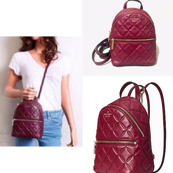 KATE SPADE NATALIA CONVERTIBLE BACKPACK QUILTED ORIGINAL READY STOCK
