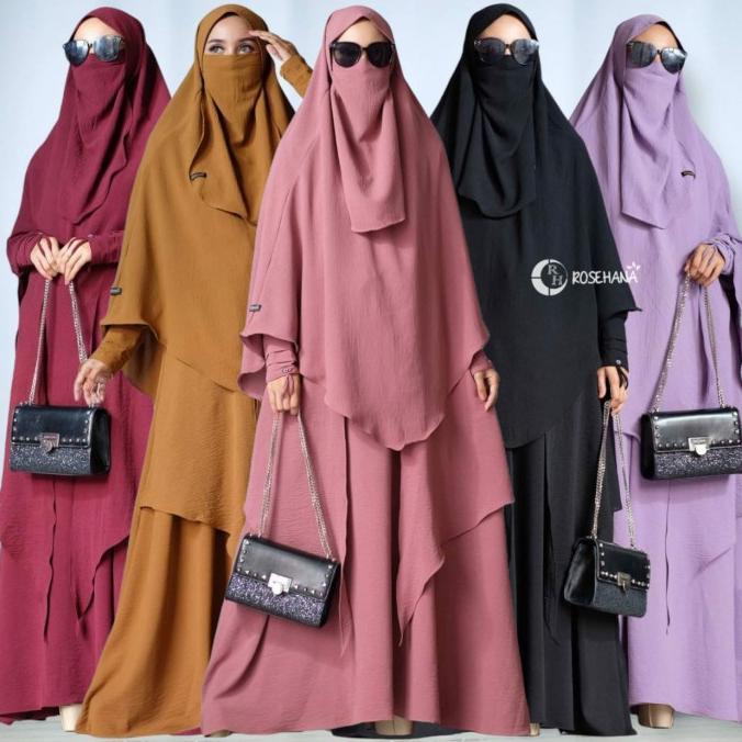 setelan syari gamis khimar cadar AZ-ZAHRA azzahra airflow ori ROSEHANA SALE!!!