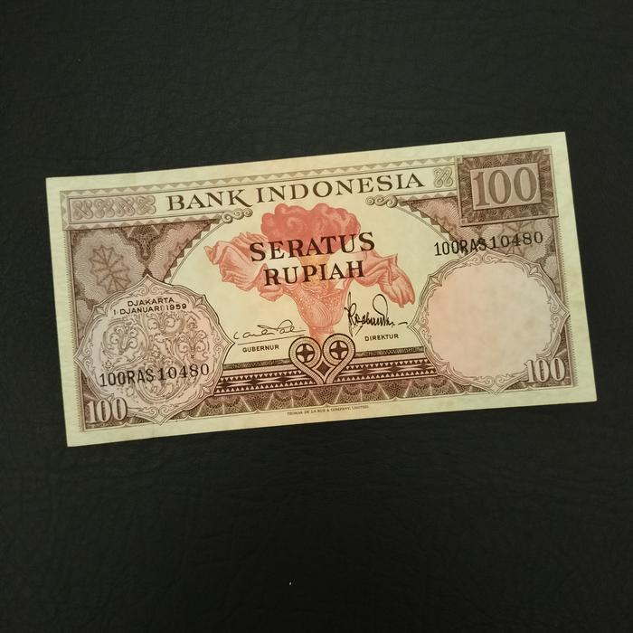 Uang Seri Bunga 100 Rupiah 1959 AUNC