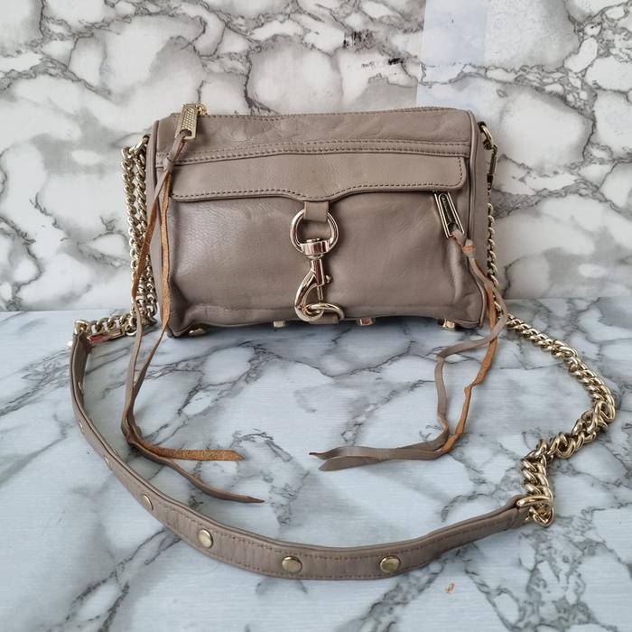 TAS SLING REBECCA MINKOFF KULIT ASLI WANITA SECOND BRANDED IMPORT ABU / TAS SELEMPANG WANITA KULAS