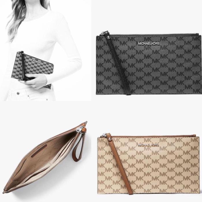 MICHAEL KORS JET SET ITEM LARGE ZIP CLUTCH WRISTLET ORIGINAL READY STOCK