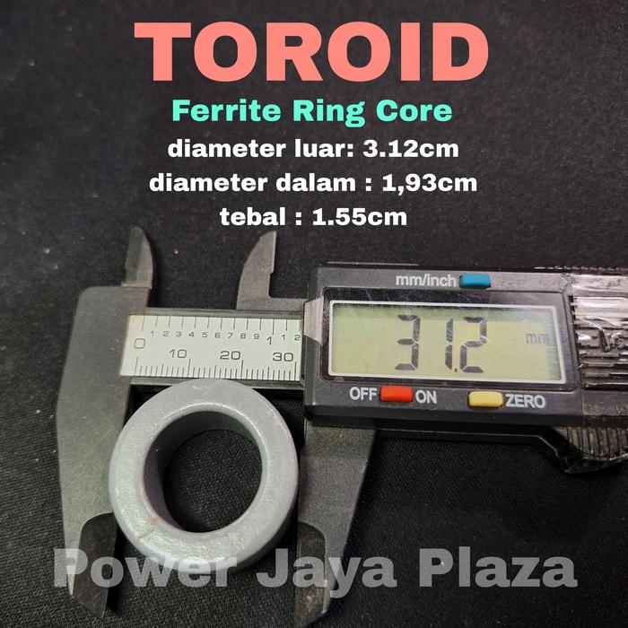 Toroid Ring Core cincin ferit d luar 31.2mm d dlm 19.3mm tebal 15.5mm