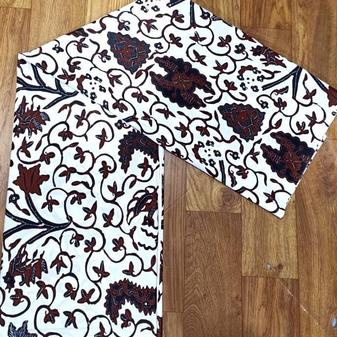 ! KAIN BATIK JARIK SAMPING MOTIF WAHYU TUMURUN LATAR PUTIH JOGJA SOLO -