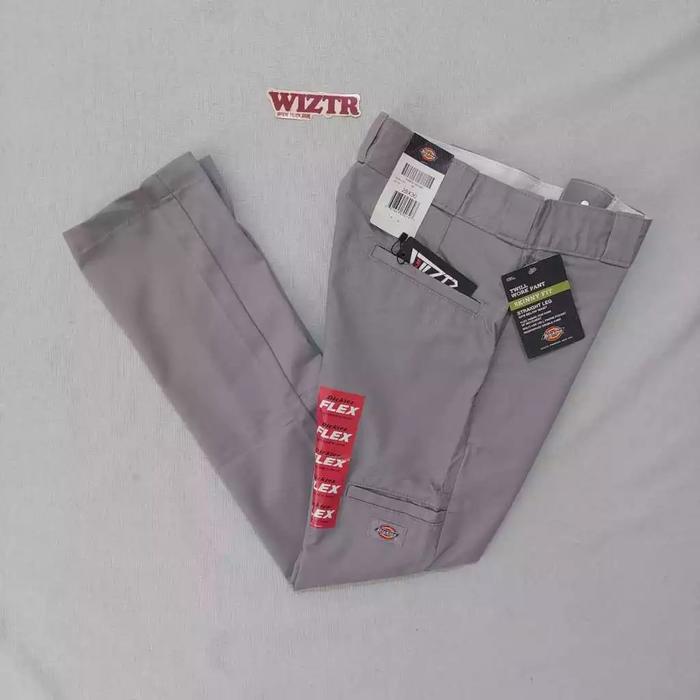 Longpants DICKIES 811 SKINNY FIT CELL POCKET DOUBLE KNEE SILVER Original