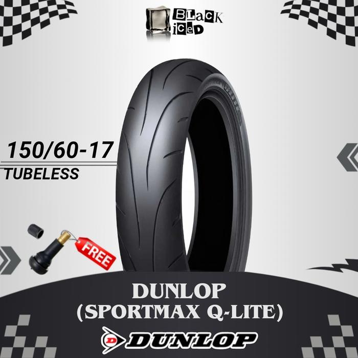 DUNLOP Q-LITE SPORTMAX RING 17 BAN TUBELESS UKURAN 100/80-17 | 110/70-17 | 120/70-17 | 130/70-17 | 1