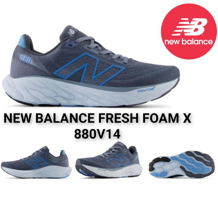 Sneakers Pria Sepatu Pria Sepatu NB New Balance Fresh Foam X Trail 880V14 Grey Blue