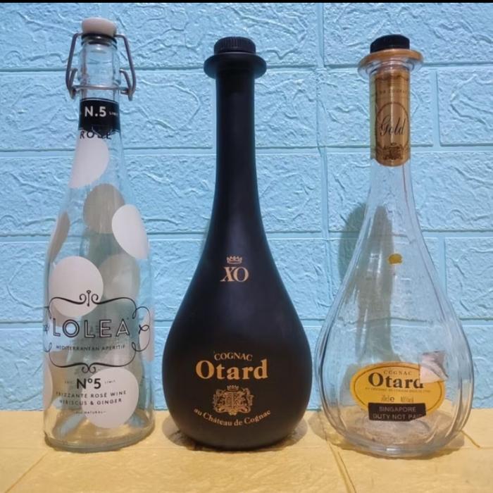 botol bekas jadul _ otard xo 500 & 700ml