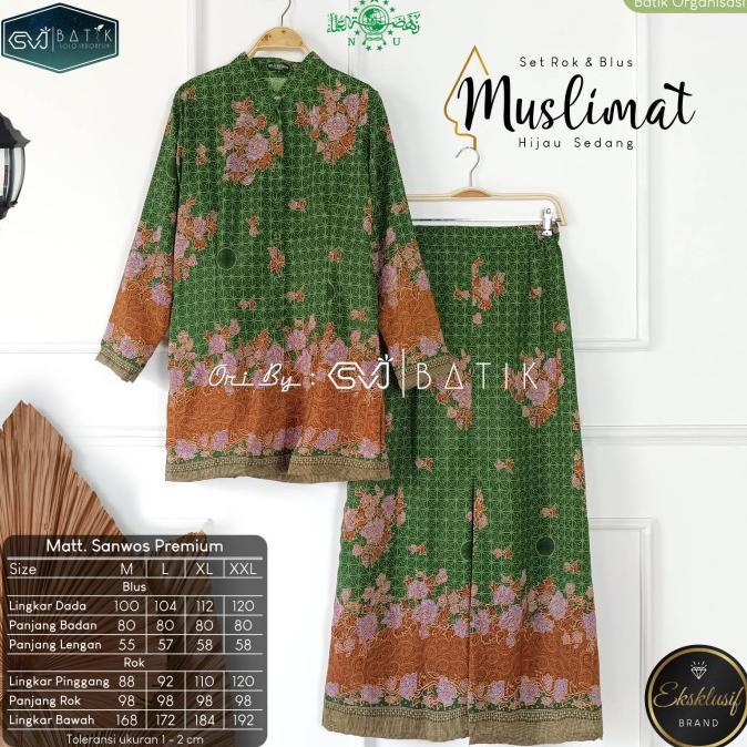 Setelan muslimat nu batik baju seragam set jilbab pengajian wanita SALE!!!
